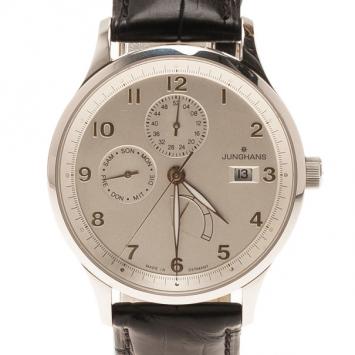 Pre Owned Junghans Cream Stainless Steel Junghans Arthur Attaché  Men's Wristwatch 40MM