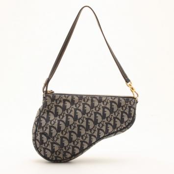Dior Blue Monogram Denim Saddle Bag