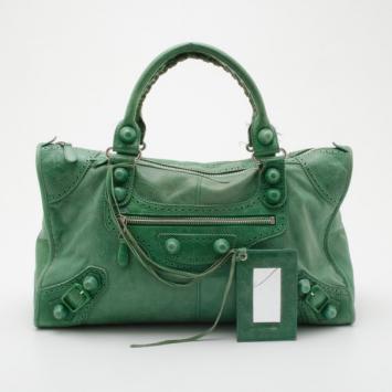 Balenciaga Green Giant Brogues Work Bag
