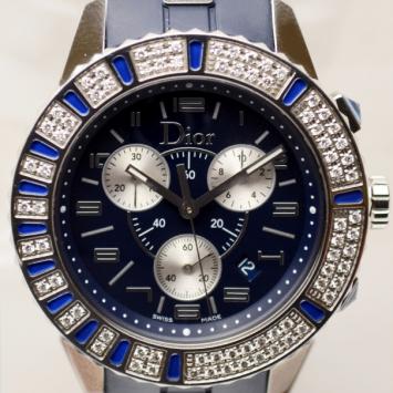 Dior Christal Diamond & Sapphire Women's Wristwatch 38MM