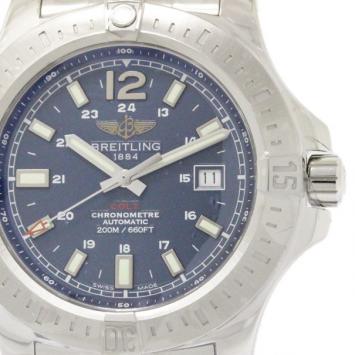 Pre Owned Breitling Navy Stainless Steel Colt Men's Wristwatch 44MM