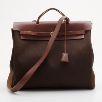 Hermes Brown Herbag Convertible Satchel