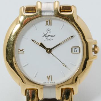 Rama Swiss Watch Two Toned Gold/Steel Unisex Wristwatch