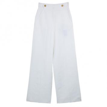 Saint Laurent Paris White Palazzo Pants M