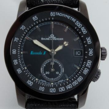 Pre Owned Baume & Mercier Formula S All Black Men's Wristwatch