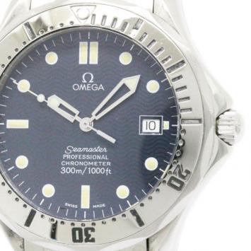 Pre Owned Omega Black Stainless Steel Seamaster Professional Men's Wristwatch 41MM
