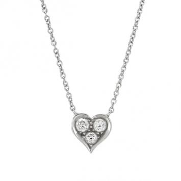 Tiffany & Co. Diamond Platinum Heart Necklace