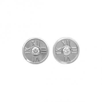 Tiffany & Co. 18K White Gold & Diamond Earrings