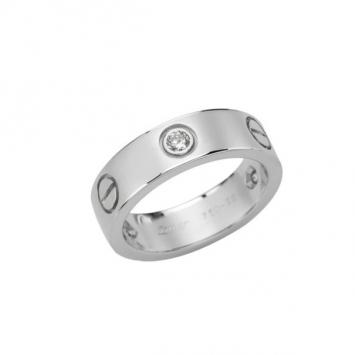 Cartier Love Diamond 18kt Gold Ring Size 50.5 