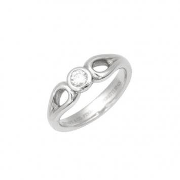 Tiffany & Co. Platinum & Diamond Peretti Ring Size 52.5