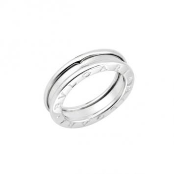Bvlgari B.Zero Band Ring 18k White Gold Size 52.5