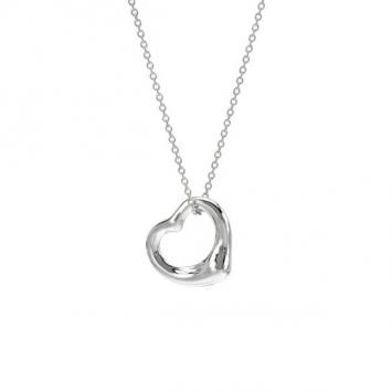 Tiffany & Co. Elsa Peretti Open Heart Sterling Silver Necklace