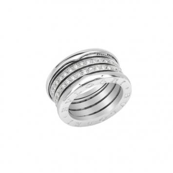 Bvlgari B.Zero1 Diamonds 18K Gold Ring Size 49