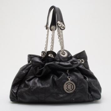 Dior Black Cannage Le Trente Drawstring Tote