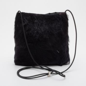 Prada Fur Cross Body Messenger Bag