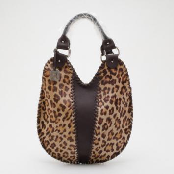 Fendi Pony Hair Leopard Devil Trapezio Large Hobo