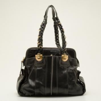 Chloe Black Leather Heloise Tote 