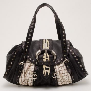 Dior Black Savane Chic Multi-Texture Bag