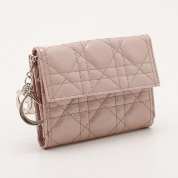 Dior Lilac Patent Cannage Quilted 'Lady Dior' French Wallet