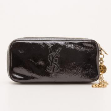 Saint Laurent Paris Belle De Jour Black Patent Pochette