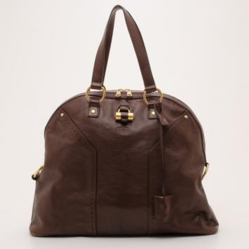 Saint Laurent Paris Brown Leather Muse XL