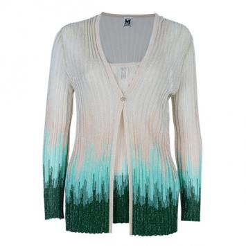 M Missoni Multicolor Metallic Top and Cardigan Set L
