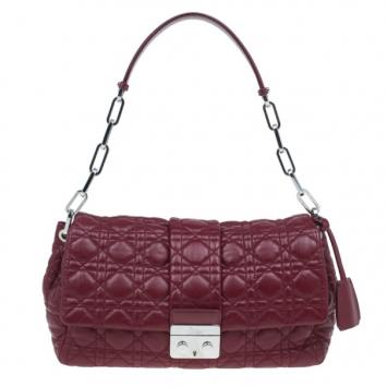 Dior Maroon Soft Leather Medium Miss Dior Chain Shoulder Bag