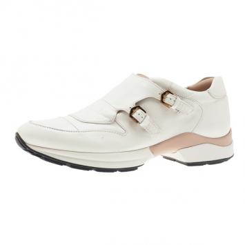 Tod’s White Leather Buckle Detail Sneakers Size 39