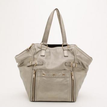 Yves Saint Laurent Large Silver Downtown Bag 