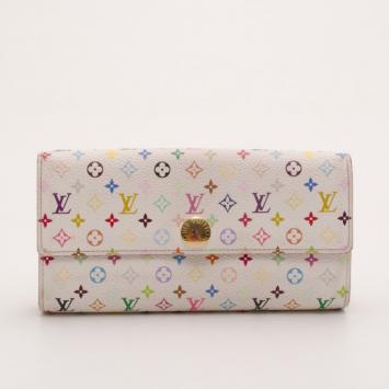 Louis Vuitton White Multicolor Monogram Sarah Wallet