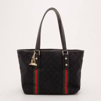 Gucci Black Monogram Jolicoeur Tote