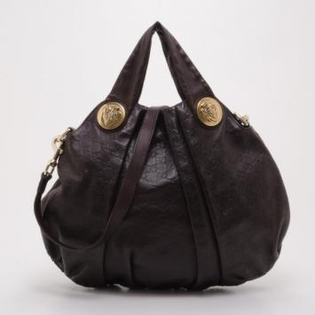 Gucci Chocolate Guccissima Hysteria Large Tote