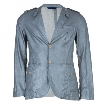 Pre Owned Kenzo Men's Gray Metallic Casual Blazer M