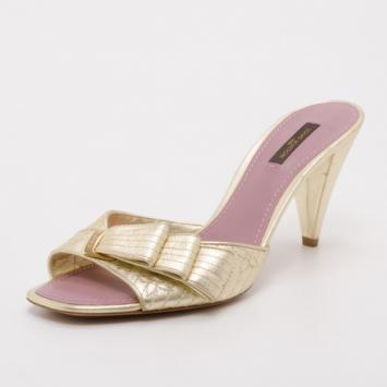 Louis Vuitton Gold Evening Sandals Size 39