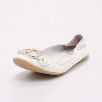 Dior CD White Patent Ballerina Flats Size 35.5