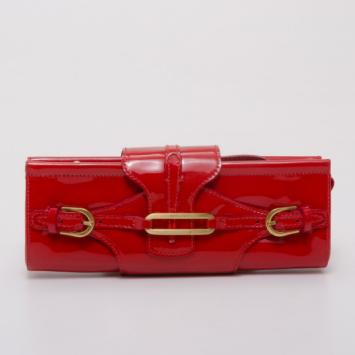 Jimmy Choo Red Patent Tulita Clutch