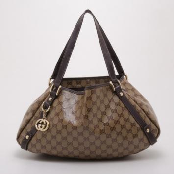 Gucci Monogram Crystal Medium Abbey Tote