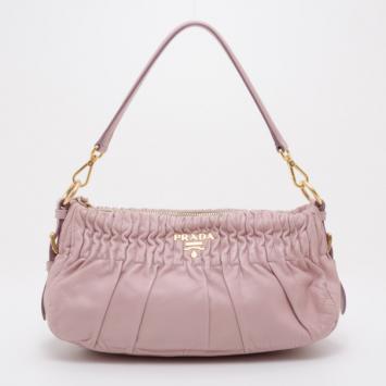 Prada Pink Pleated Purse