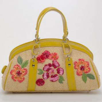 Dior Limited Edition Wicker Frame Bag