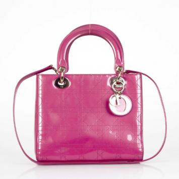 Dior Medium Lady Dior Cannage Bag in Pink
