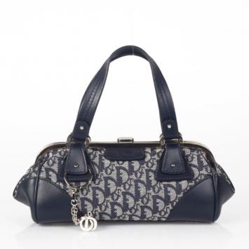 Dior Blue Denim Satchel with Wallet