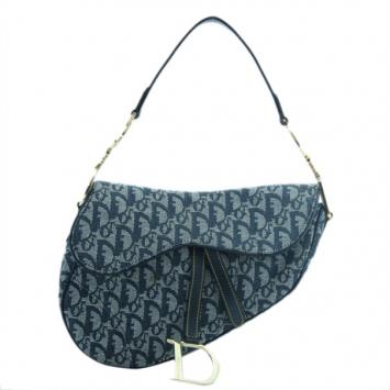 Dior Blue Denim Saddle Bag