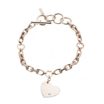 Montblanc Heart Silver Diamond Bracelet 23CM