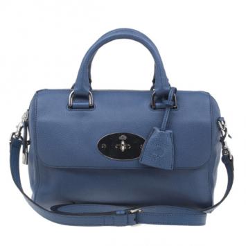 Mulberry Blue Leather Small Del Rey Satchel