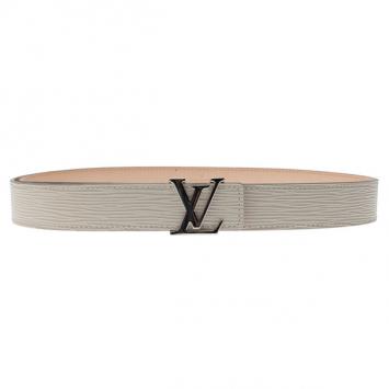 Louis Vuitton Ivory Epi Leather Initials Belt 85CM
