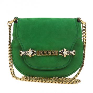 Gucci Green Suede Tigrette Shoulder Bag