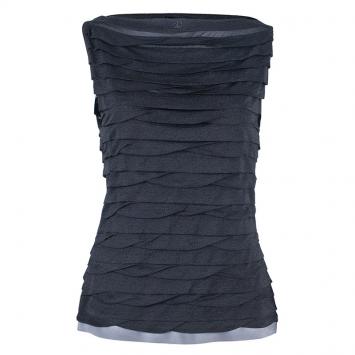 Pre Owned Chanel Tiered Metallic Sleeveless Top M