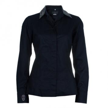 Philipp Plein Black Embellished Collar Shirt M