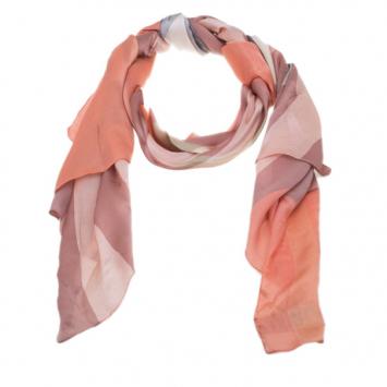 Burberry Pink and Black Novacheck Silk Stole