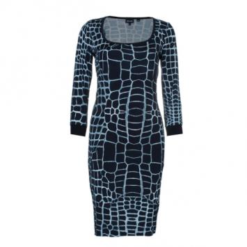 Just Cavalli Monochrome Stretch Jersey Dress M